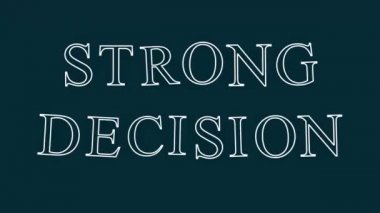 Güçlü bir karar. Tasarım için koyu arkaplan üzerinde titrek metin