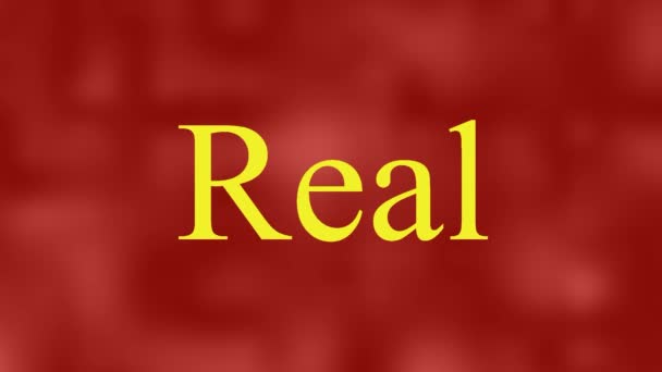 Real Fake Words Space Changing Morph Effect — Stock Video