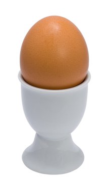 bir eggcup üzerinde kahverengi yumurta