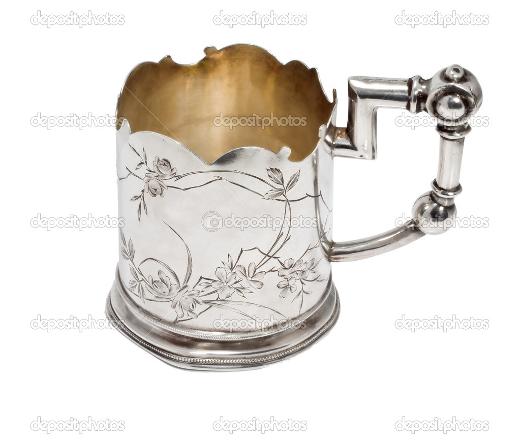 Ancien silver glass-holder