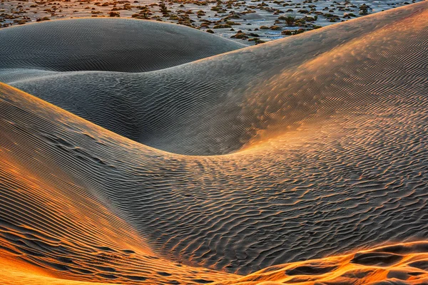 Schöne Dünen Der Wüste Vor Sonnenuntergang Oman — Stockfoto