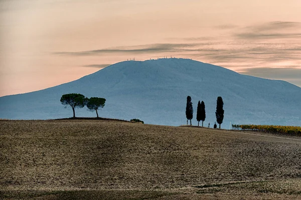 Región Pitoresca Toscana Solo Horizonte Italia Foto Alta Calidad —  Fotos de Stock