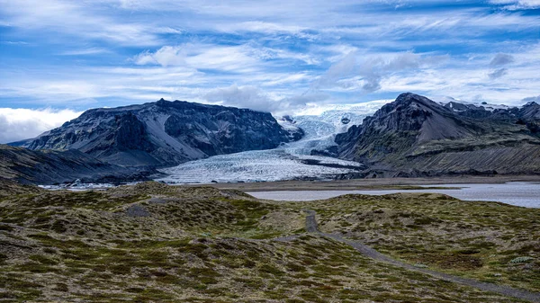 Glaciar Hermosa Isla Vulcanica Océano Islandia Foto Alta Calidad —  Fotos de Stock