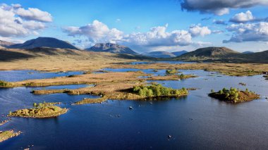 Beuatiful Scotland landscape from a birds-eye view. High quality photo