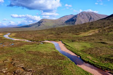 Beuatiful Scotland landscape from a birds-eye view. High quality photo