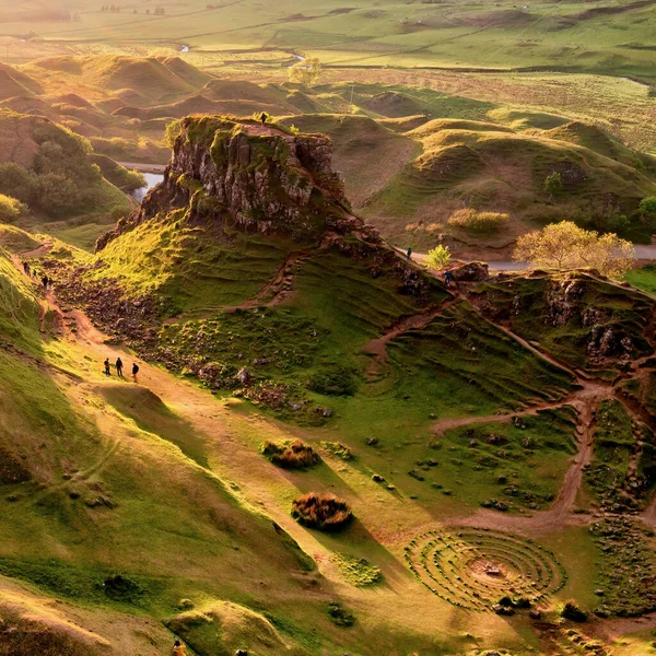 Beuatiful Scotland landscape from a birds-eye view. High quality photo