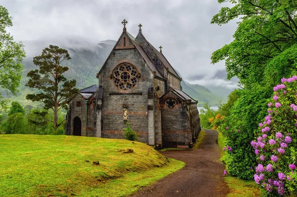 Fairy Tale Landscape Saint Mary Saint Finnan Church Highlands Scotland — Fotografia de Stock