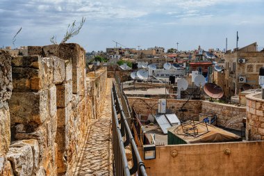 Holy Land of Israel. Jerusalem Ramparts walk views. High quality photo