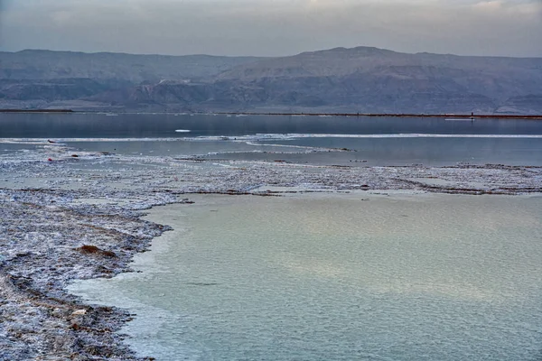 Holy Land Israel Salt Ice Dead Sea Ein Bokek High — Foto Stock
