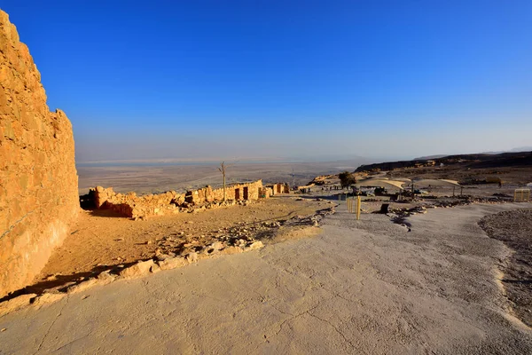 Holy Land Israel Fortress Massada High Quality Photo —  Fotos de Stock