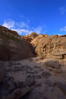 Holy Land of Israel. The Timna Valley. The copper mining of the King Solomon. High quality photo
