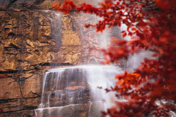 Morricana Wasserfälle Monti Della Laga Abruzzen Italien Der Gesamten Herbstsaison — Stockfoto