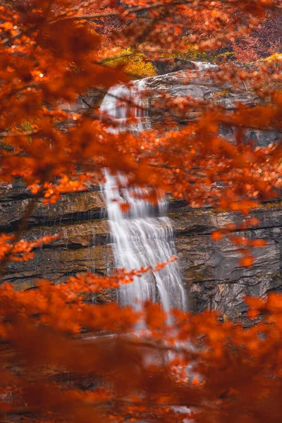 Morricana Wasserfälle Monti Della Laga Abruzzen Italien Der Gesamten Herbstsaison — Stockfoto