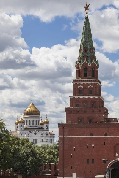 Uitzicht op de kathedraal van Christus de Verlosser van het Kremlin (Mosco — Stockfoto