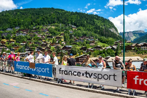 competitors and spectators at the Tour de France 2022