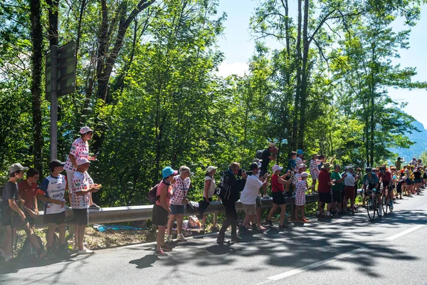 Competitors Spectators Tour France 2022 — стоковое фото