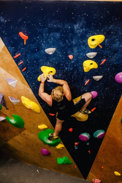 Ukraine Kiew 2022 Wettbewerbe Klettern Bouldern Kletterhalle Space Hochwertiges Foto — Stockfoto