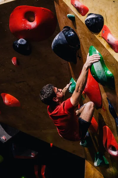 Ukraine Kiew 2022 Wettbewerbe Klettern Bouldern Kletterhalle Space Hochwertiges Foto — Stockfoto