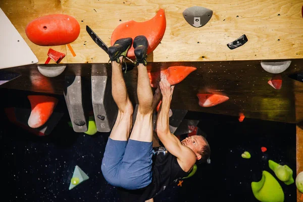 Ucrânia Kiev 2022 Competições Escalada Pedregulho Escalada Ginásio Espaço Foto — Fotografia de Stock