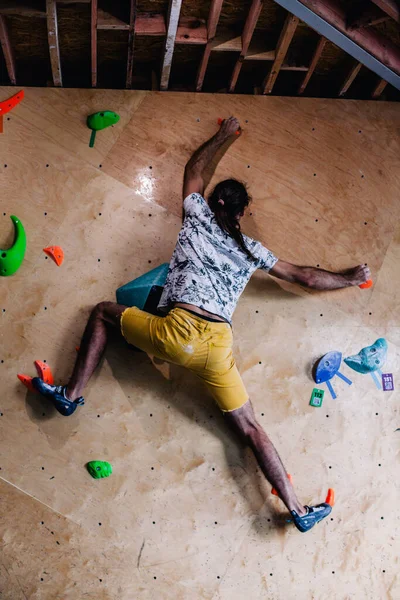 Ukraine Kiew 2022 Wettbewerbe Klettern Bouldern Kletterhalle Space Hochwertiges Foto — Stockfoto