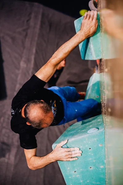 Ukraine Kiew 2022 Wettbewerbe Klettern Bouldern Kletterhalle Space Hochwertiges Foto — Stockfoto