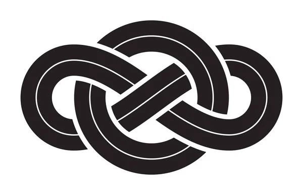 Διανυσματικό Σελωτικό Σύμβολο Απείρως Συνυφασμένο Απομονωμένα Λευκό Φόντο — Διανυσματικό Αρχείο
