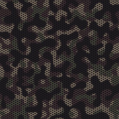 Kusursuz vektör kamuflajı askeri dokuları gizliyor asker. Delikli materyal.