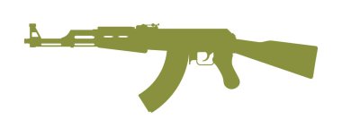 Klasik ordu silahının vektör sembolü. Beyaz arkaplanda izole.