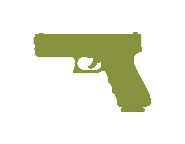 Símbolo Vetorial Pistola Clássica Isolado Sobre Fundo Branco —  Vetores de Stock