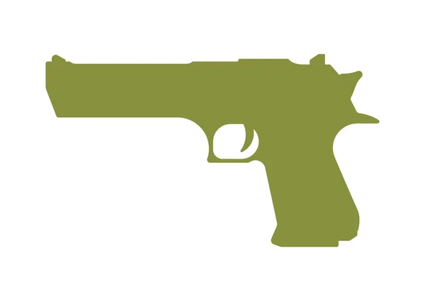 Vektorový Symbol Klasické Pistole Izolováno Bílém Pozadí — Stockový vektor