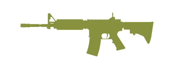 Vektorový Symbol Klasické Armádní Zbraně Izolováno Bílém Pozadí — Stockový vektor
