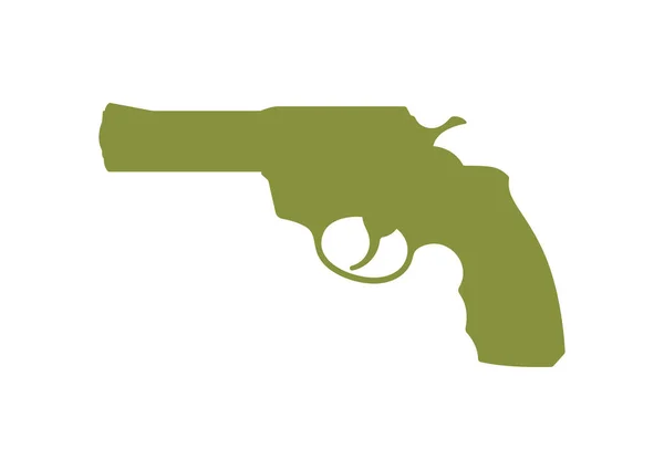 Vektor Symbol För Klassiska Pistol Isolerad Vit Bakgrund — Stock vektor