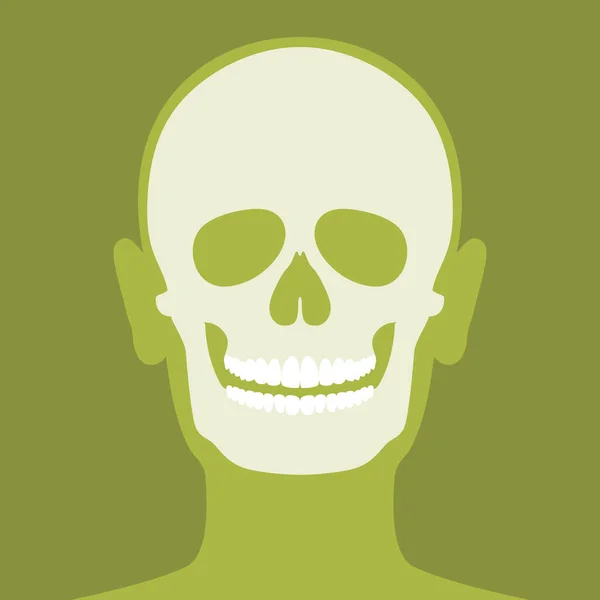 Vector Anatomisch Menselijk Doelwit Met Skelet Groene Achtergrond — Stockvector