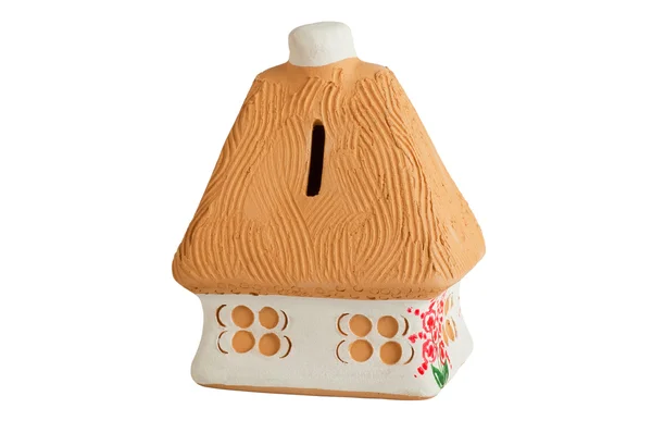 Miniaturowy model wiejski dom (skarbonka) — Zdjęcie stockowe