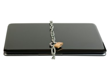 cerradura del ordenador portátil con cadenas