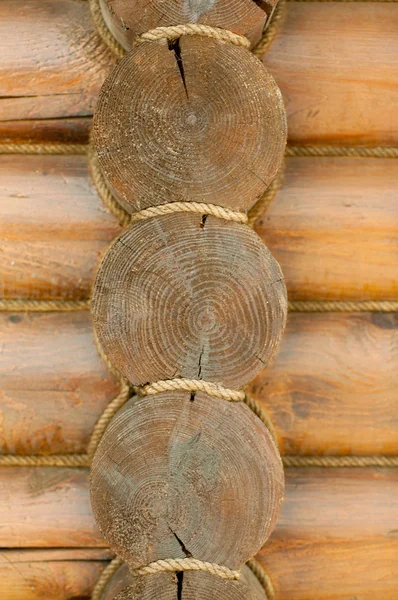 Günlüklerden duvar — Stok fotoğraf