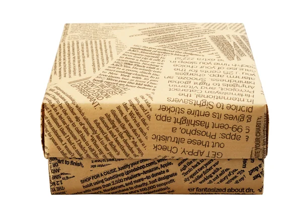 Подарочная коробка "Старая газета " — стоковое фото