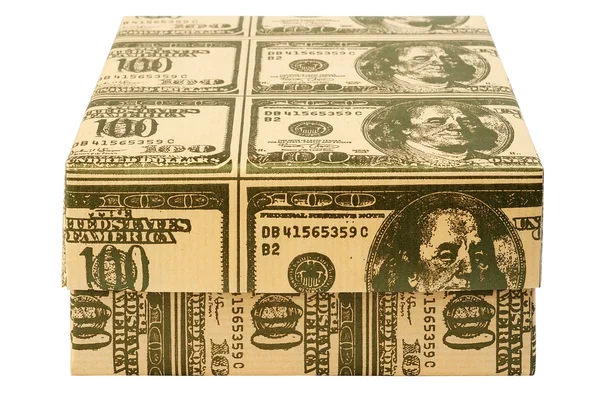 Gift box "100 Dollars" — Stock Photo, Image