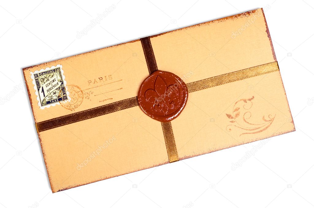 Enveloppe Vintage Lettre Avec Le Joint De Cire Et Les Timbres Vecteurs  libres de droits et plus d'images vectorielles de Vieux - iStock