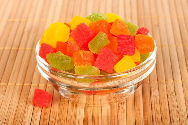 Candied fruit in a vase. — Stock Photo, Image