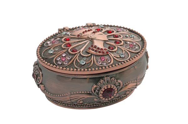 Metal jewelry box. — Stock Photo, Image