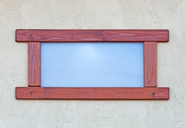 Window in a wooden frame. — Stock Photo, Image