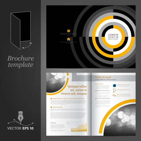 Brochure template ontwerp — Stockvector