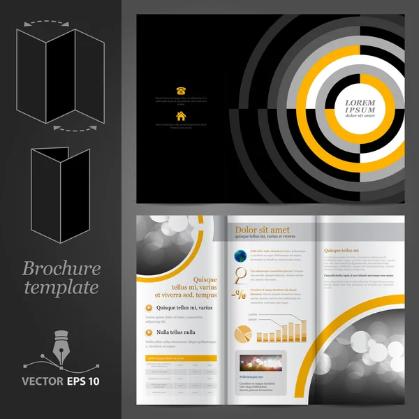 Brochure modello di design — Vettoriale Stock