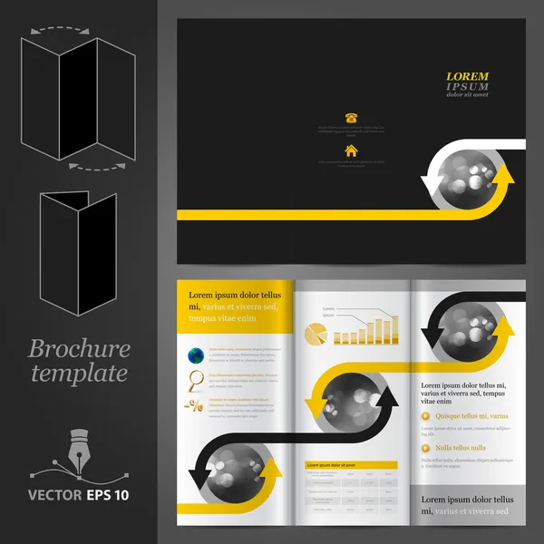 Brochure template ontwerp — Stockvector