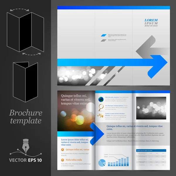 Desenho de modelo de brochura —  Vetores de Stock