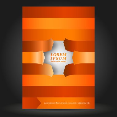 Turuncu broşür tasarım şablonu.