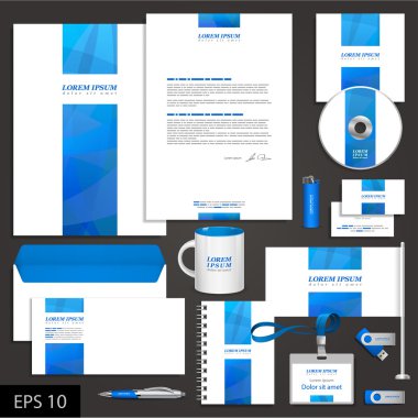 Beyaz kurumsal kimlik şablonu