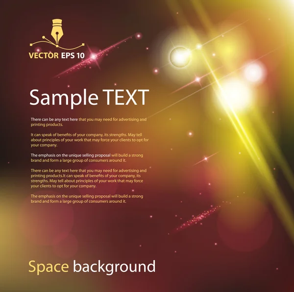 Space background for sample text — Stock Vector