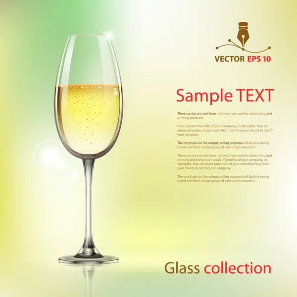 Champagneglas — Stockvector